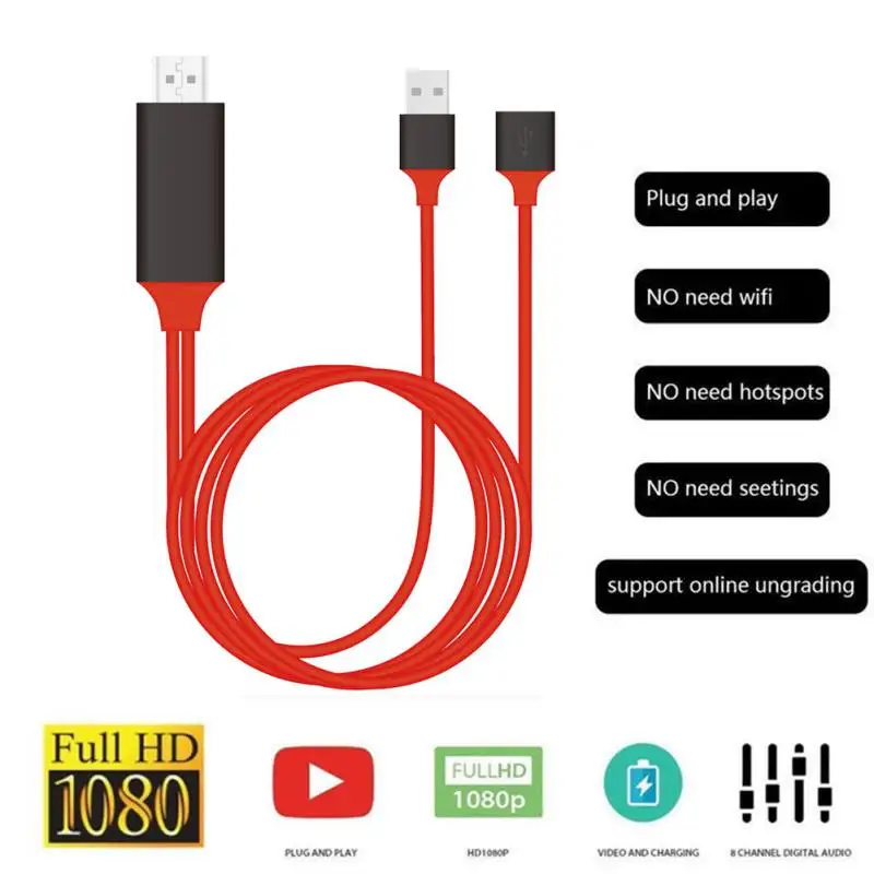 Новейший Full HD 1080P HDMI Кабель адаптер для iPhone 8X7 6s Plus iPad TV Xiaomi Android телефоны к