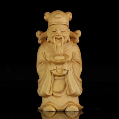 Poplar Wood Carving Hand Crafts (God of Wealth) | Дом и сад