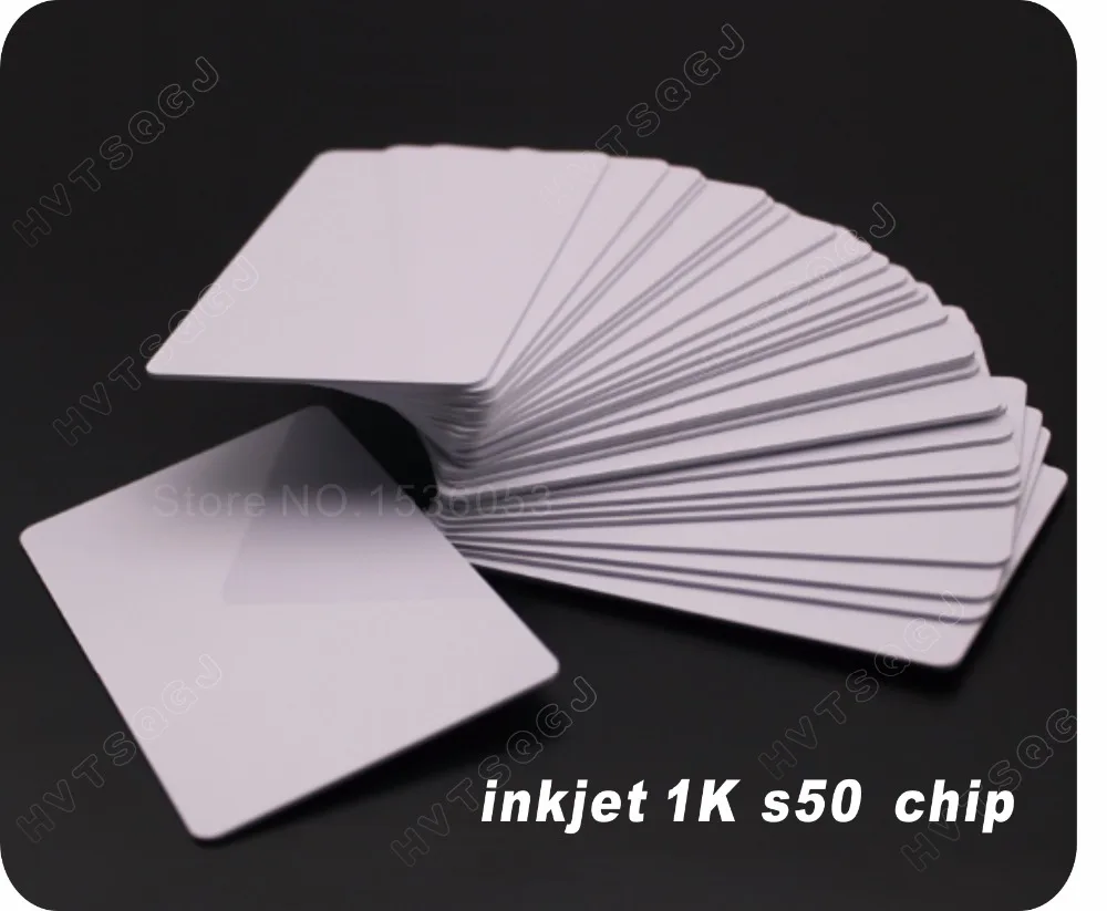 500 шт 13 56 МГц IC пустая струйная ПВХ карта для принтера Epson и canon 1K S50 тег струйной