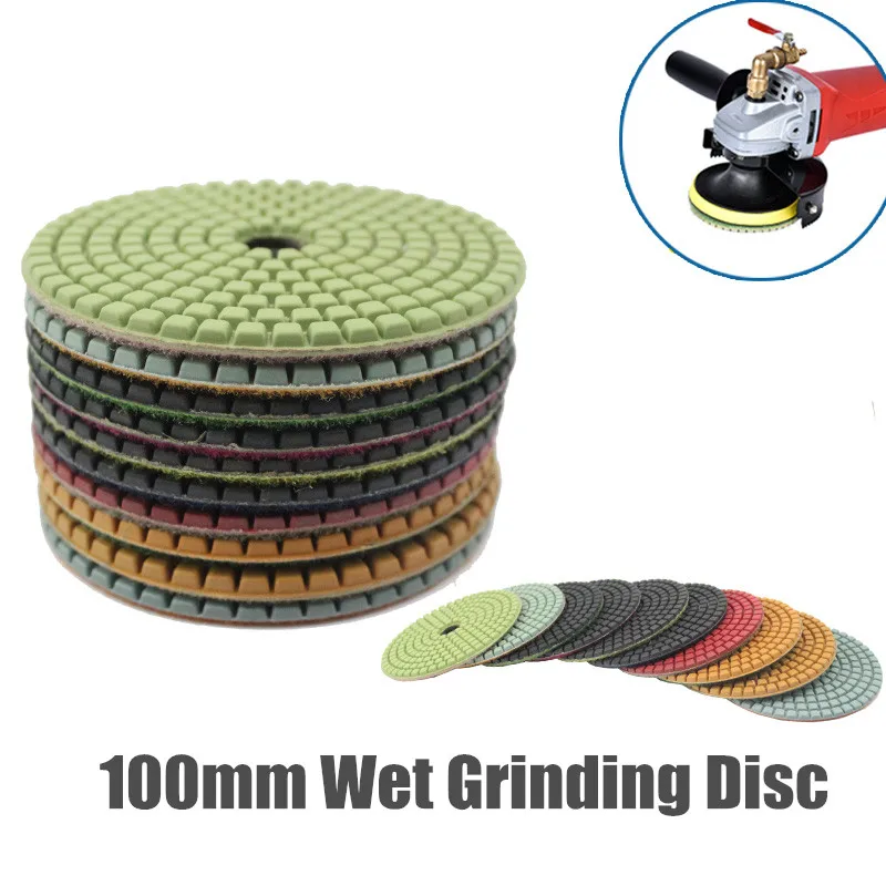 100mm 4" Diamond Wet Grinding Disc Flexible Polishing Pad for Marble