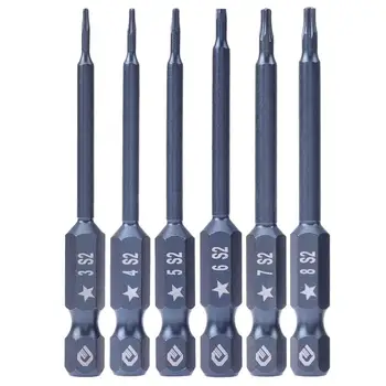 

10pc Magnetic Non Slip Electric Screwdrivers Drill Bits Set 1/4 inch Hex Shank S2 Alloy Steel Tip Nozzles Hand Tools kits
