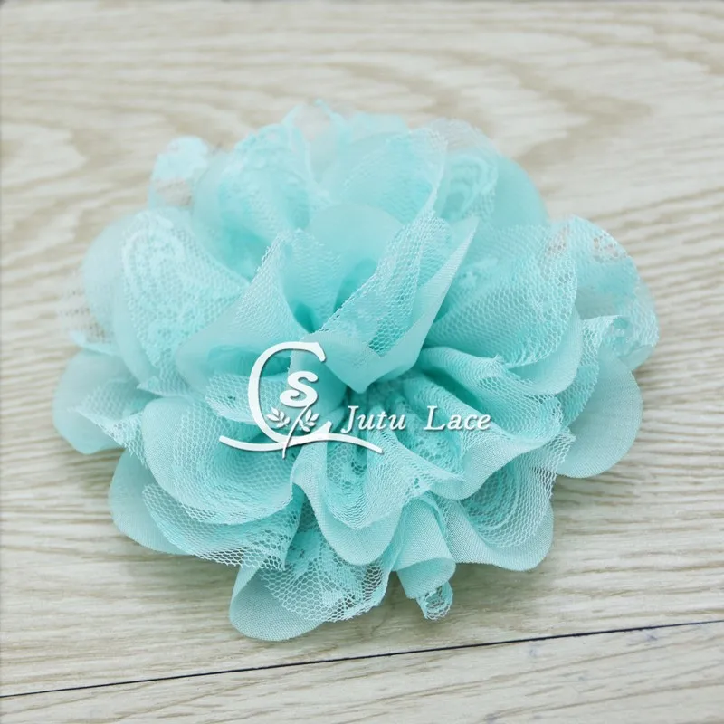 3.75'' chiffon lace flower  (12)