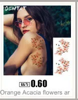 lifelike cherry blossoms arm shoulder tattoo stickers flash henna tattoo fake waterproof temporary tattoos sticker women on body