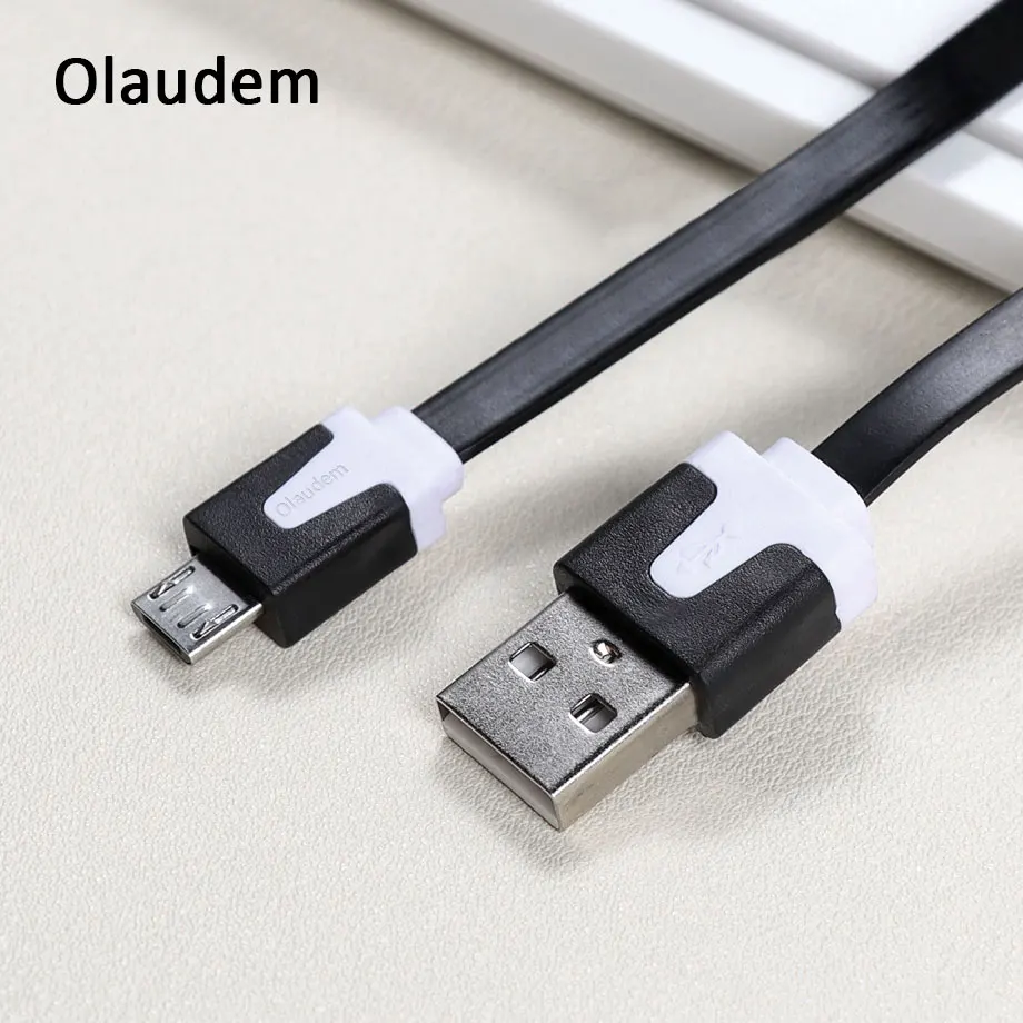 Olaudem Micro USB Data Cable PVC Flat Wire For Charging Cable USB Micro