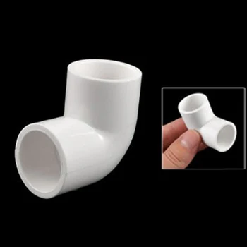 

5 Pieces 20mm Dia 90 Angle Degree Elbow PVC Pipe Adapter White