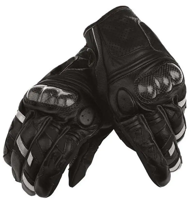 

Morcycle Dain Short Gloves Motocross Bike Racing Gloves Unisex TWO COLORPure grade sheepskin leather gloves guantes moto