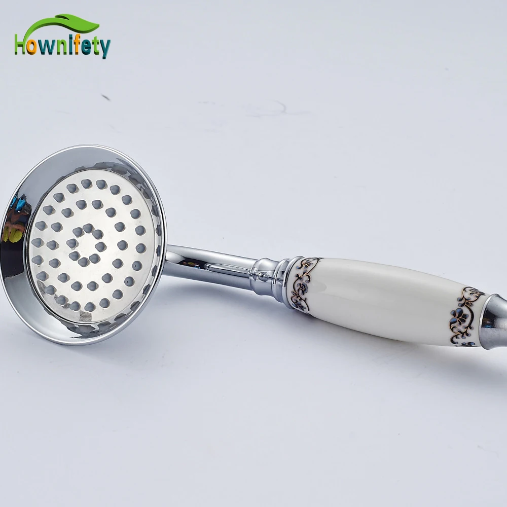

Freeshipping Chorme Brass Hand Shower Bathroom Replacement Ceramic W/Hand Shower