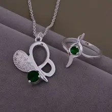 ; высокое качество; серебряные ювелирные изделия ожерелье кольцо WT-467