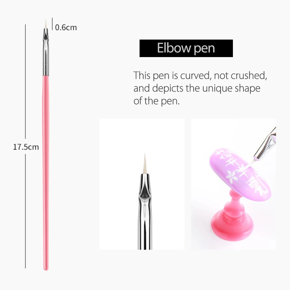 15pcs/set UV Gel Brush Liner Painting Pen 3 colors Manicure Gel Brush Nail Art Gradient Painting Drawing For Gel Nail Polish