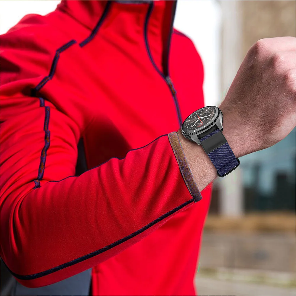 Тканевый нейлоновый ремешок для часов 22 мм Samsung Gear S3 Classic Frontier Xiaomi Amazfit 1 2 2S Stratos с