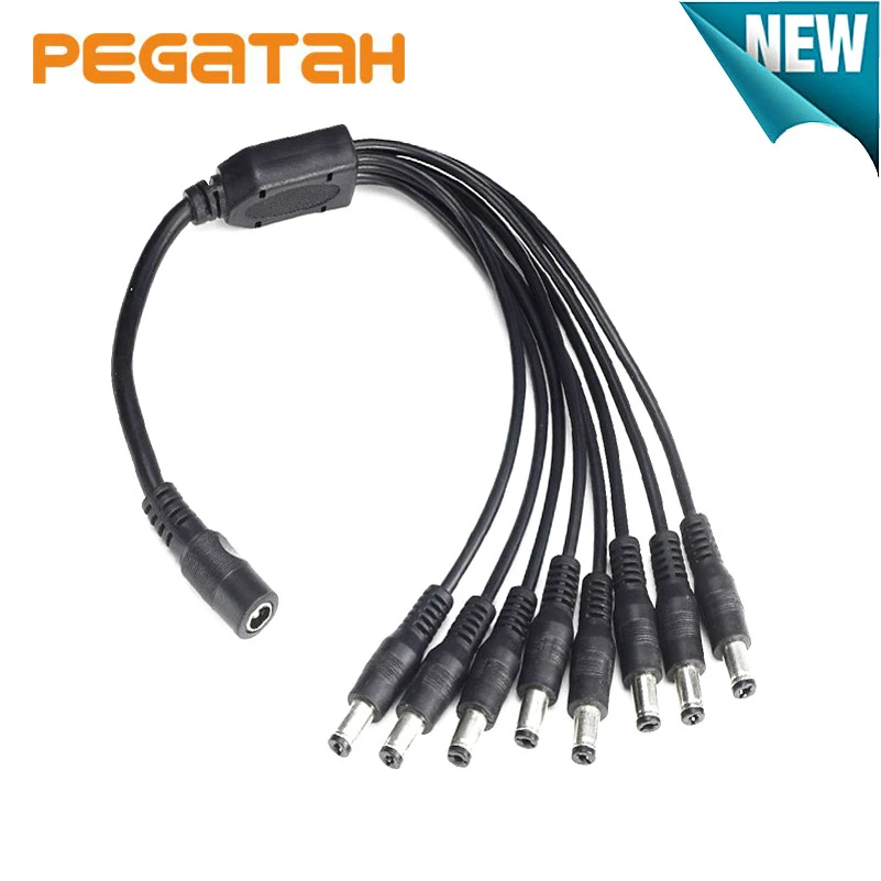 

New 1 to 4 or 8 DC Power Splitter Adapter Cable Surveillance Camera Cable for Wifi Camera IP CCTV Camera system