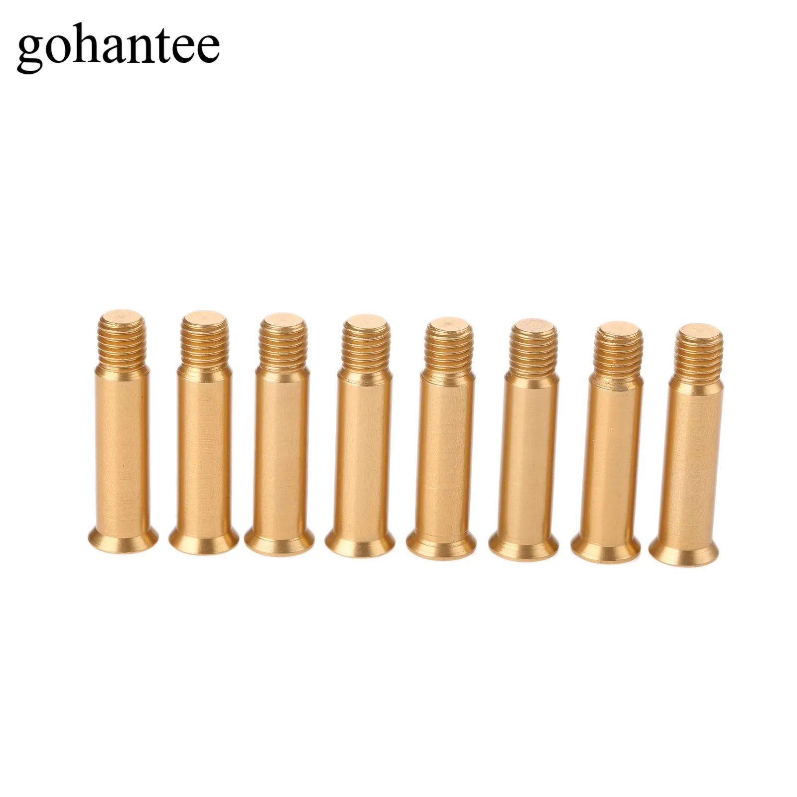 

gohantee Golden Skate Shoes Accessories 8PCS Aluminium Roller Skate Shoes Screws 34mmx8mm Dia Inline Speed Skate Screw Nail Axle