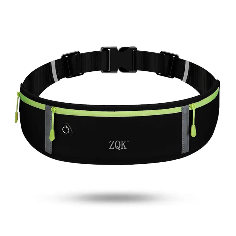 

3 Pockets Running Belt Phone Pouch Waist Bag Reflective Strip Sports Travel Fanny Pack for Men Women