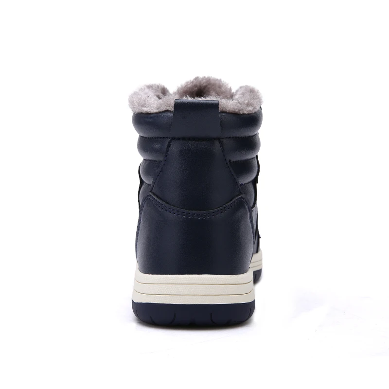 YWEEN/мужские кожаные сапоги повседневная обувь на толстом меху Мужская зимняя обувь с высоким берцем мужская обувь на шнуровке размеры 39-48