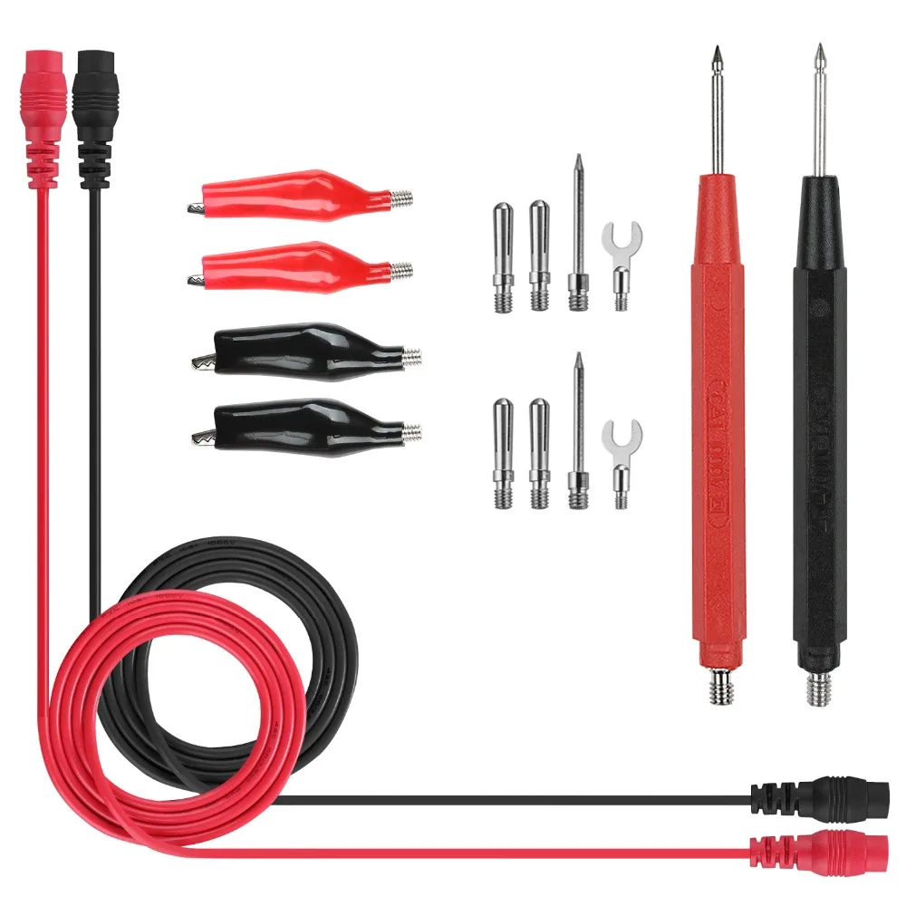Digital Multimeter Needle Test Lead Probe Silicone Rubber Wire Pen Cable BT 