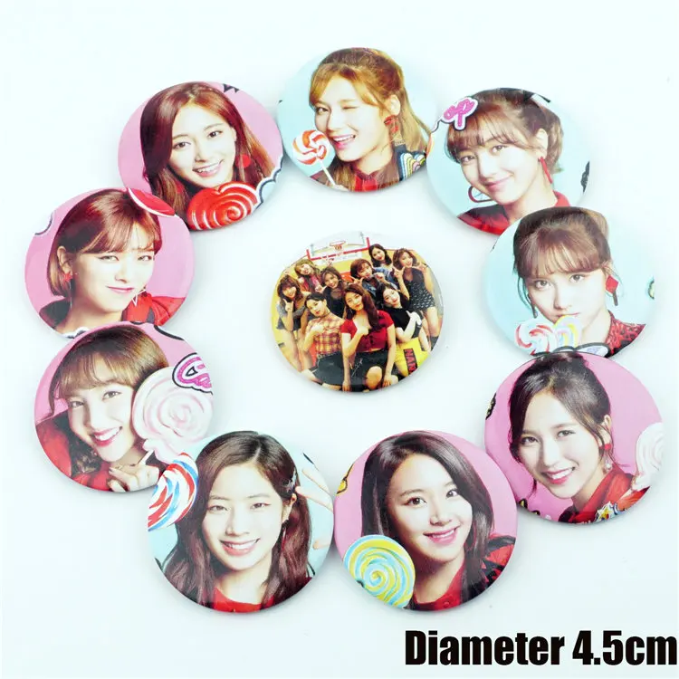 

10Pcs/Set Korean Pop Twice Figure Pins Brooches Badges Chest Ornament Cosplay Itabag Bag Clothing Accessoies Gift new