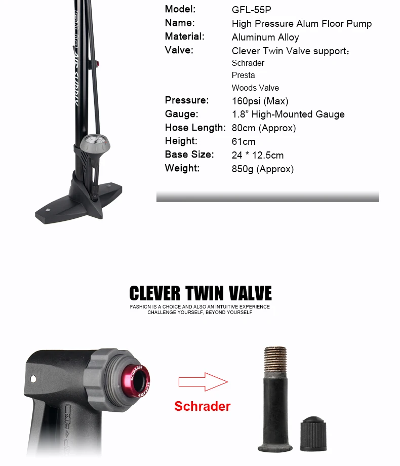 Giyo велосипедный напольный насос с манометром Presta Schrader адаптер клапана 160Psi ножной велосипедный насос воздушный насос для шин дорожный MTB велосипедный насос