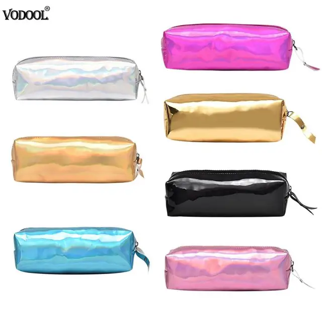Laser Iridescent Pencil Bag Pu Leather Makeup Pencilcase Kids Laser Iridescent Pencil Bag Pu Leather Makeup Pencilcase Kids Gift Student Stationery Bts School Supplies