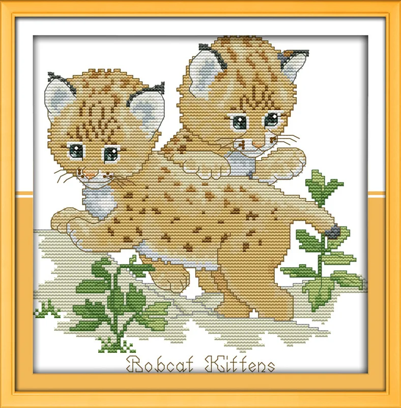 

Two rabbits Printed on Canvas DMC Counted Chinese Cross Stitch Kits printed Cross-stitch set Embroidery Needlework