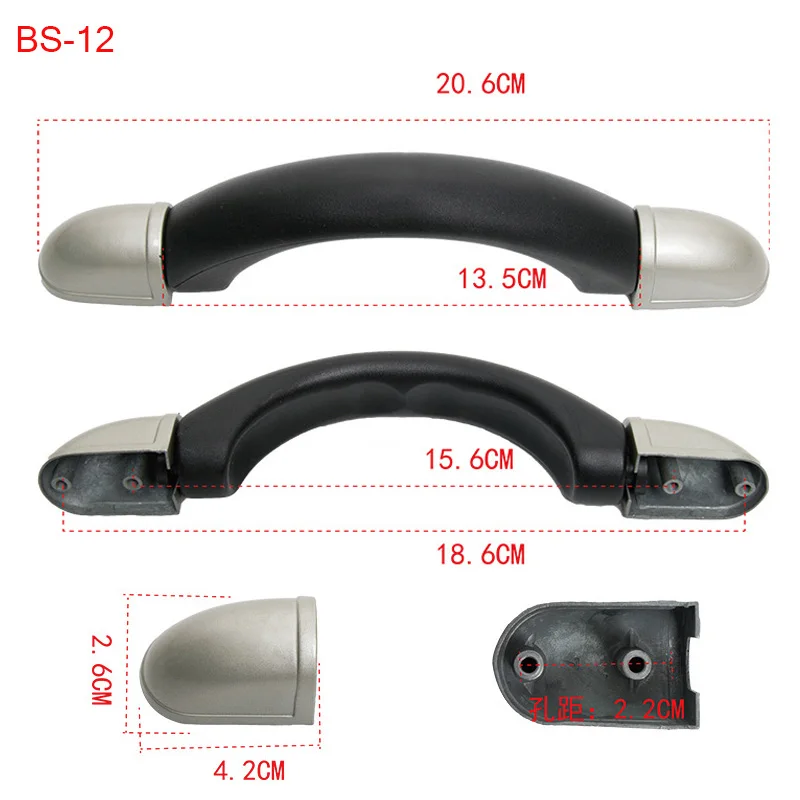 20,6 см Сменные ручки для чемоданов, резиновые детали, держатель для ремонта, ремень для переноски, аксессуары для ремонта багажа - Цвет: BS-12