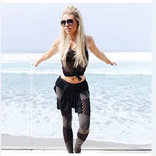 S-xl женские спортивные колготки штаны для йоги фитнес сексуальный для спортзала легинсы с сеточкой и лоскутным принтом женские открытые обтягивающие облегающие леггинсы дял спортзала