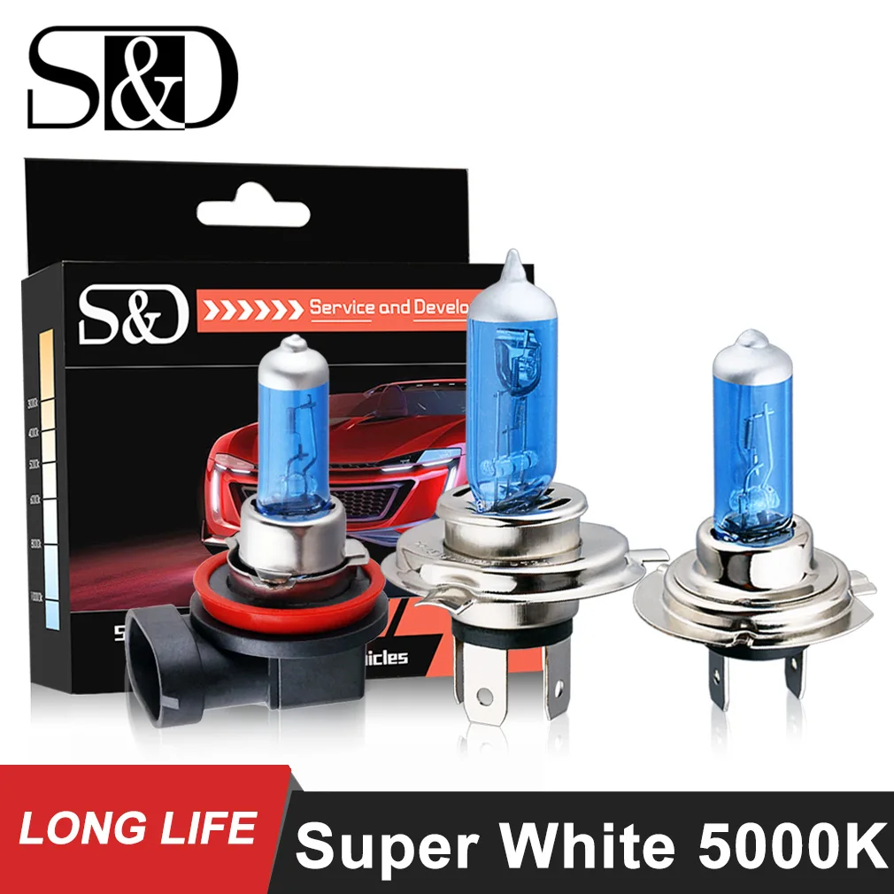 2 шт. H4 H11 H7 55W Halo gen головная лампа 100W 12V H1 H3 9005 9006 9007 9004 HB3 HB4 HB5 Автомобильная