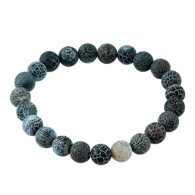 Браслет с фиолетовыми бусинами, чакра, Йога, вулканический камень, 8 мм, браслеты из круглого натурального камня для женщин, MEAJOE