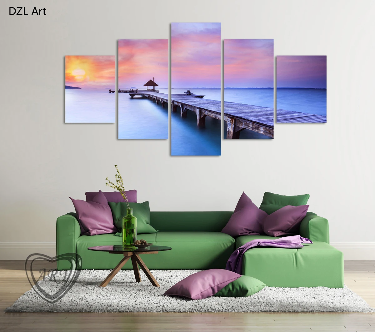 

5 Panels(No Frame) Plank Sea Picture Modern Wall Decor Print on Canvas Oil Painting Canvas Painting for Christmas Gift