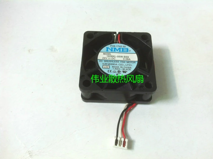 For NMB 1606KL-05W-B59 Cooling fan DC24V 0.08A 40*40*15mm 3pin