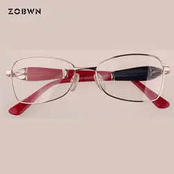 Дамы стеклянные женские очки девушка рамки Lunettes Óculos де грау feminino decration стопы может поворачиваться двойной цвета tempels