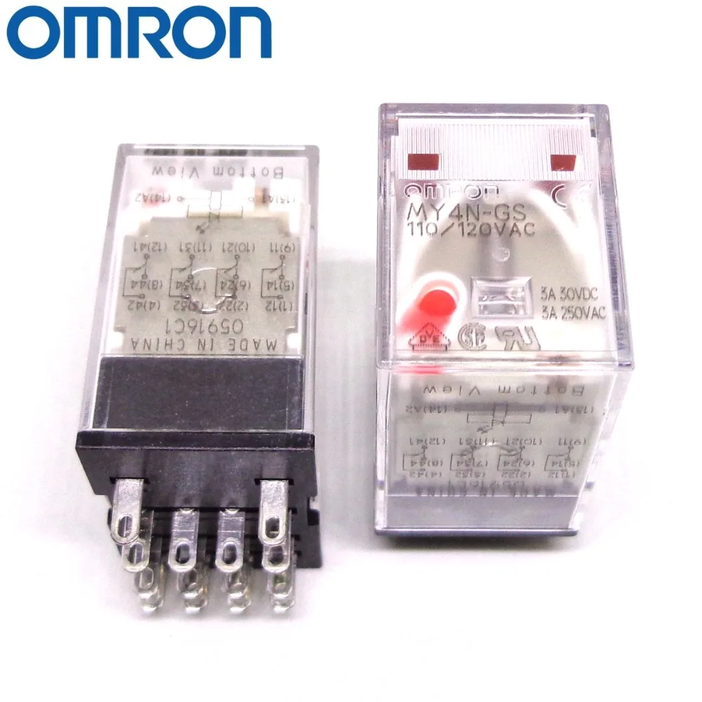 OMRON Реле MY2N-GS MY4N-GS 110 V/120VAC 24VAC 110VAC абсолютно и реле