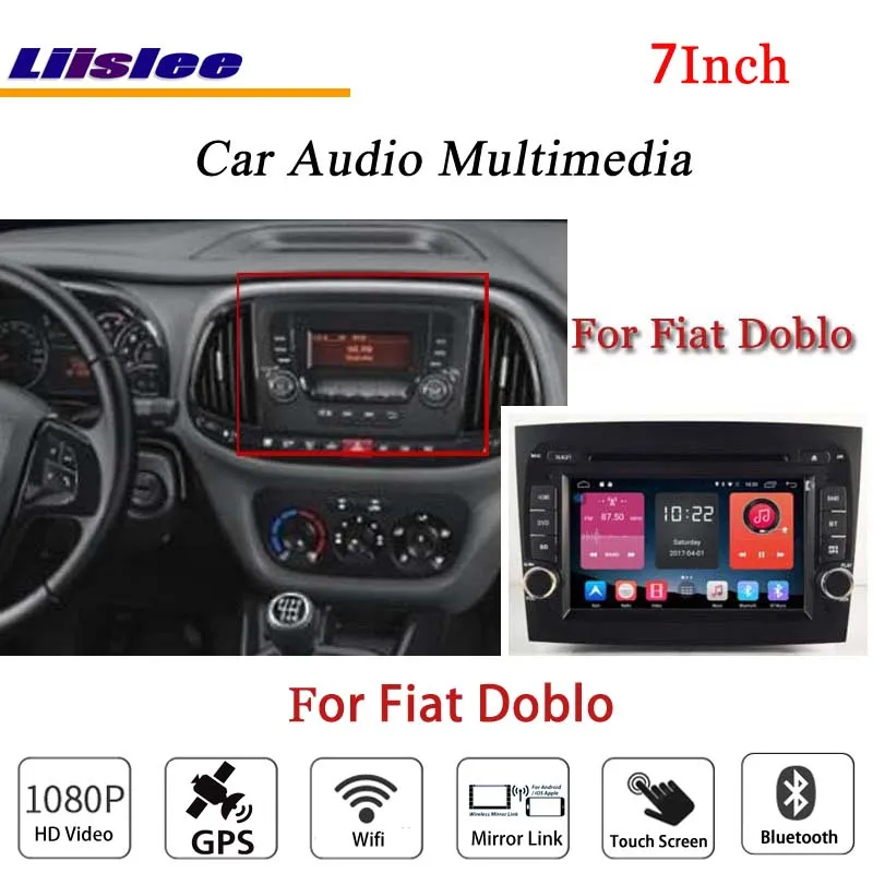 Sale Liislee For Fiat Doblo Stereo Android Radio Audio CD DVD Player BT Wifi GPS MAP NAV Navigation 1080P System Original NAVI Design 4