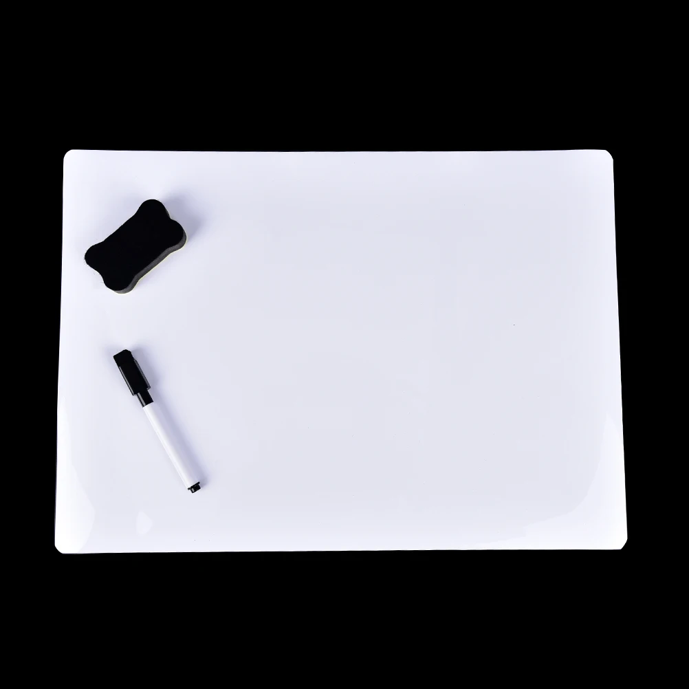 

30x21cm Flexible Magnetic Fridge WritingBoard Removable Whiteboard Message Board Pad Reminder Board Pen Eraser Magnet