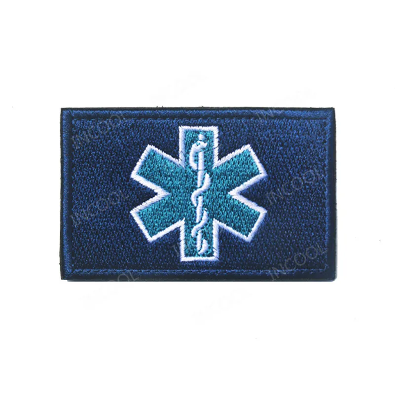 

EMT Star of Life Medical Medic Cross Embroidery Patch Tactical Military Morale Patches Combat Appliques Embroidered Badges