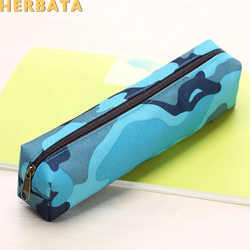 

Camouflage Pencil Case Pencil Bag For Boys and Girls School Supplies Cosmetic Makeup Bags Zipper Pouch Purse 4 Colors CL1917