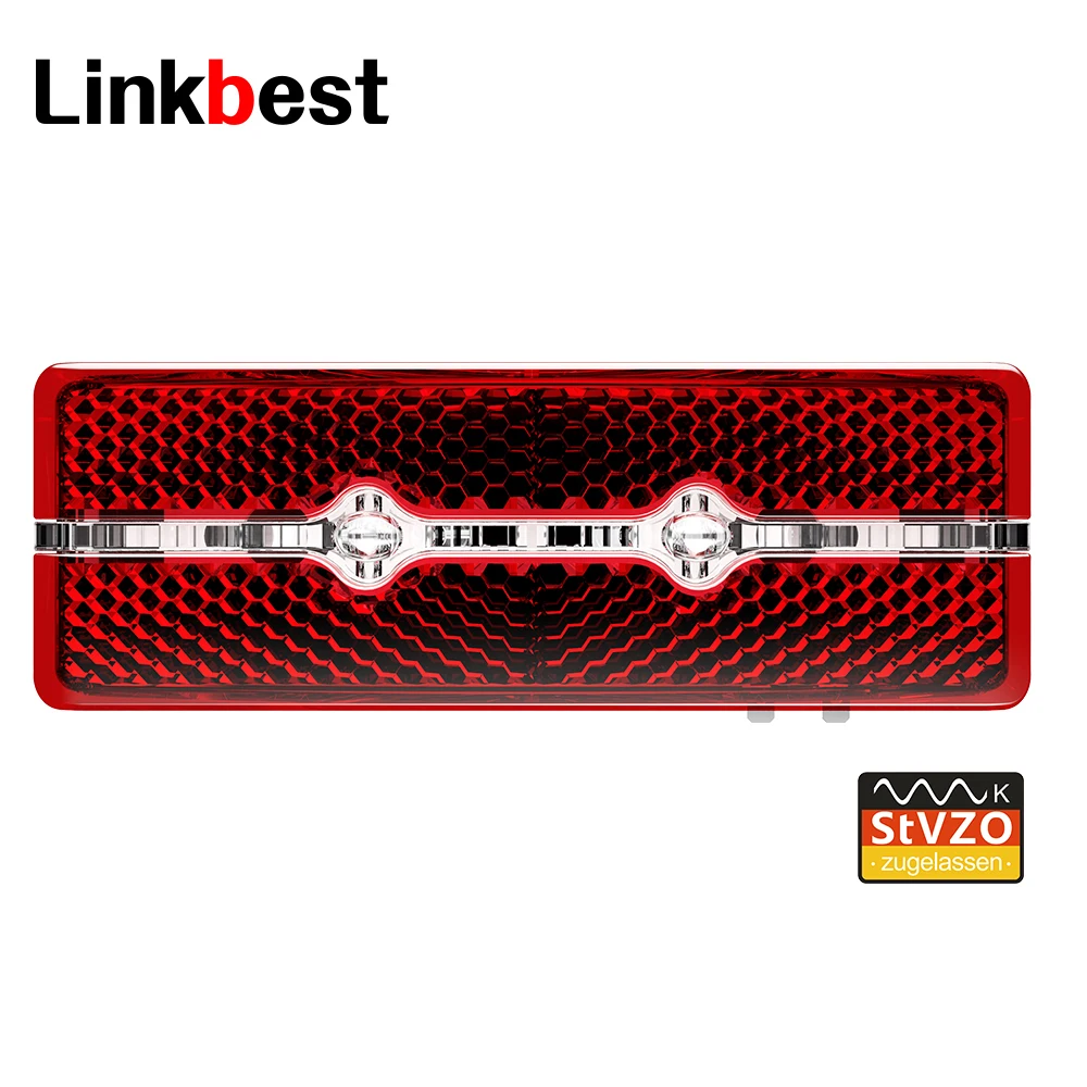 

Linkbest Taillight LED Bicycle light StVZO Approved, Waterproof IPX-5, 6V-48V for hub dynamo and ebike