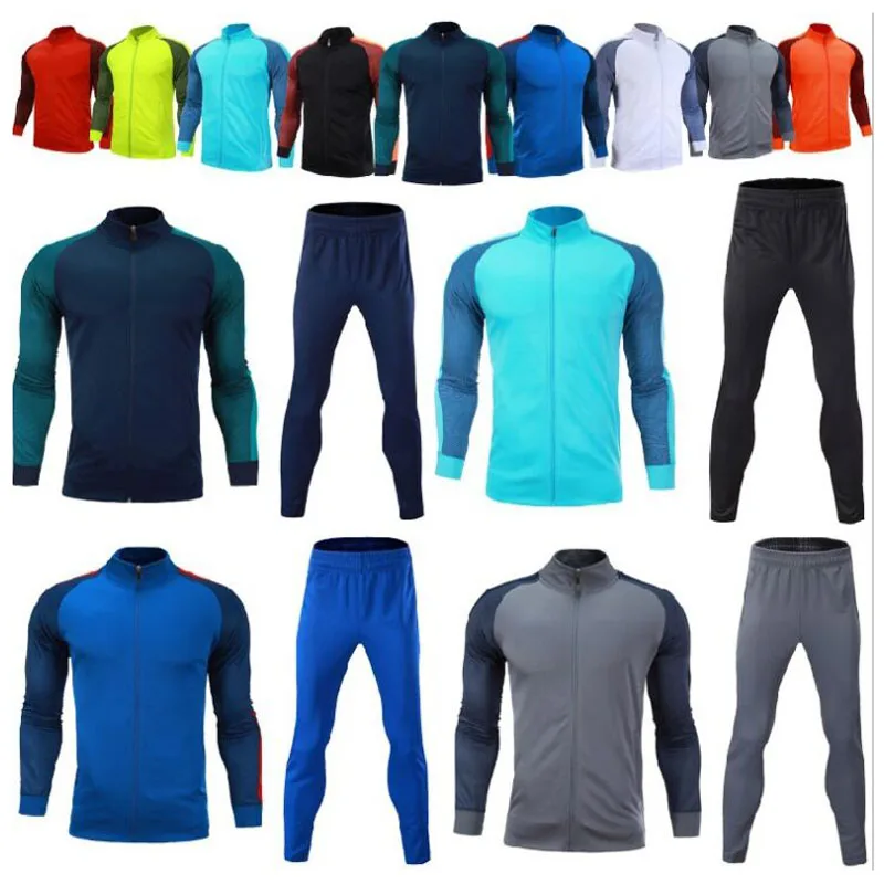 Men Soccer Jerseys Pant Sets, Soccer Jacket Survetement Football training tracksuit, Kits Futbol Jersey Jogging Sports Clothing