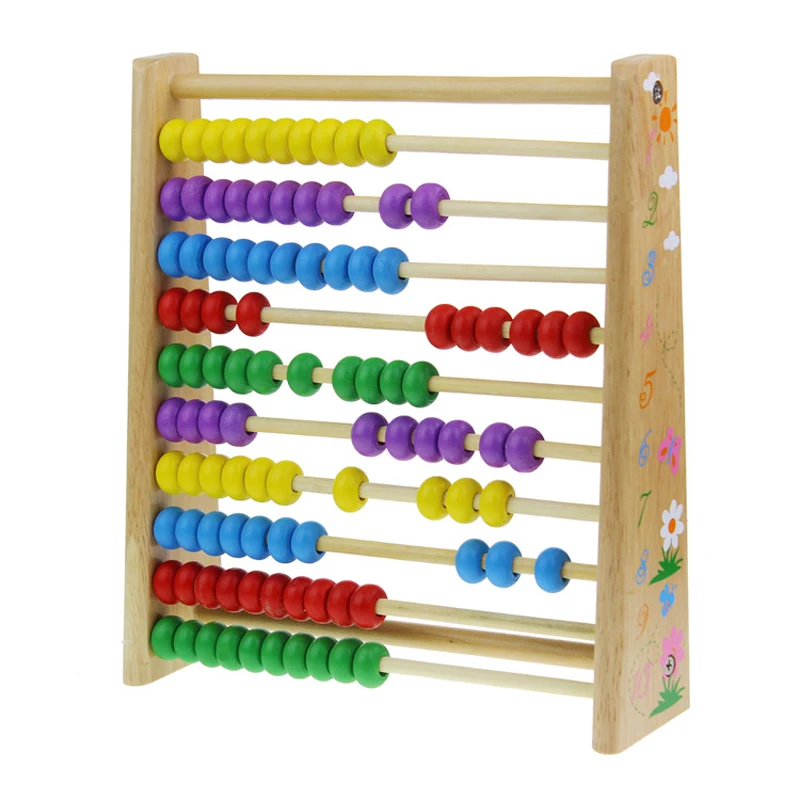 1Piece Wooden Abacus Mathematics Elementary Operation Baby