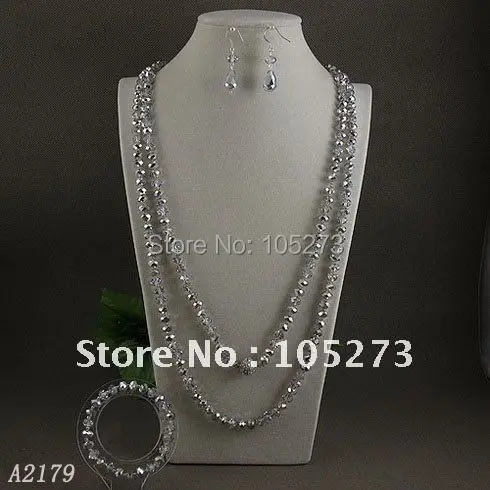 wholesale-elegant-jewelry-aa-gray-color-6x8mm-crystal-necklace-bracelet-earring-jewelry-3set-lot-rhinstone-magnet-clasp-a2179