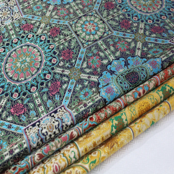 

Chinese style spinning jacquard brocade fabric cushion gift decorative handmade cloth robe Mongolia Tibetan clothing fabric