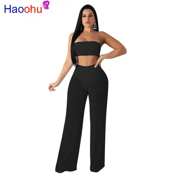 

HAOOHU Two Piece Set Neon Summer Clothes for Women Off Shoulder Crop Top+Pant 2Piece Matching Sets Mesh Sheer Sexy Club Outfits