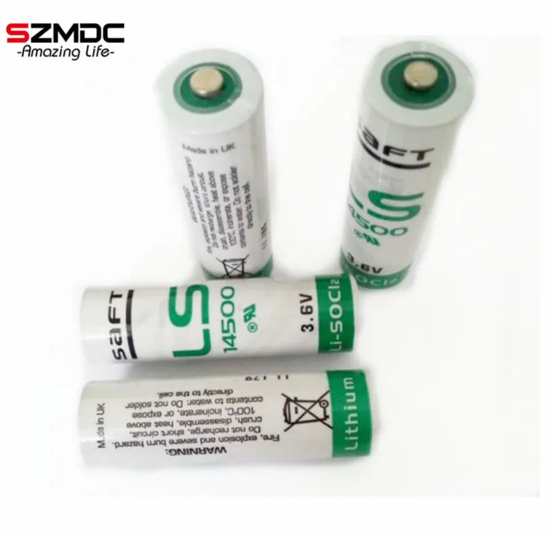 

SZMDC 4PCS SAFT LS14500 ER14505 AA 3.6V 2450mAh lithium battery for facility equipment spare generic lithium battery