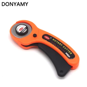 

DONYAMY 1Pcs Safety Rotary Cutter Fabric Cloth Cutting Sewing Quilting Quilters Crafts Tool