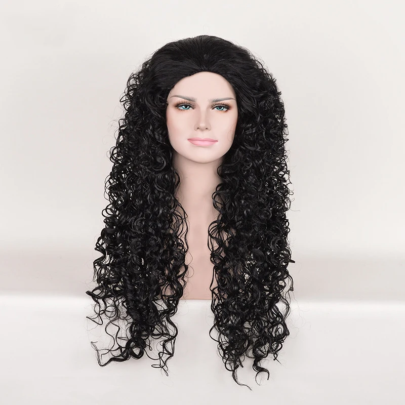 

New Arrival Film Moana Prince Maui Black Fluffy Long Hair Cosplay Curly Wig with Hair net Maui costume Free Shipping 2018
