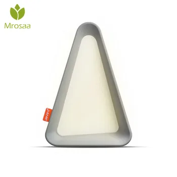 

Mrosaa Night Light Triangle USB Rechargeable Reversal Sensor Dimmable LED Lights Indoor Lighting Table Bedside Reading Lamp
