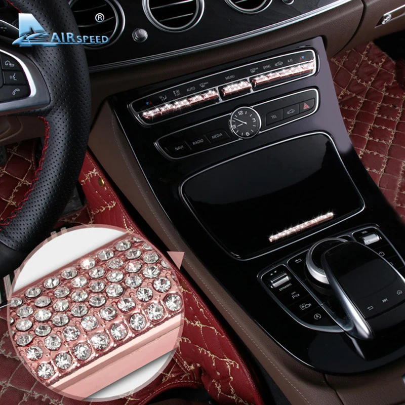 Airspeed for Mercedes Benz C Class W205 GLC Class E Class W213 Car Console Button Diamond