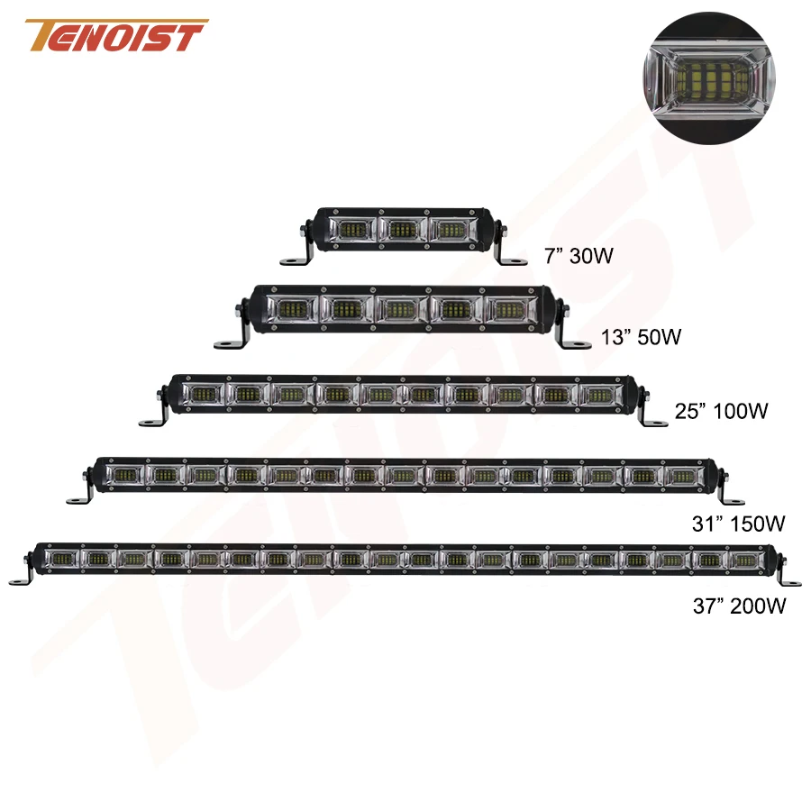 

New 21/25/37 Inch 30W 50W 100W 150W 200W LED Light Bar For Car SUV Truck BUS Offroad ATV UTV 12V 24V
