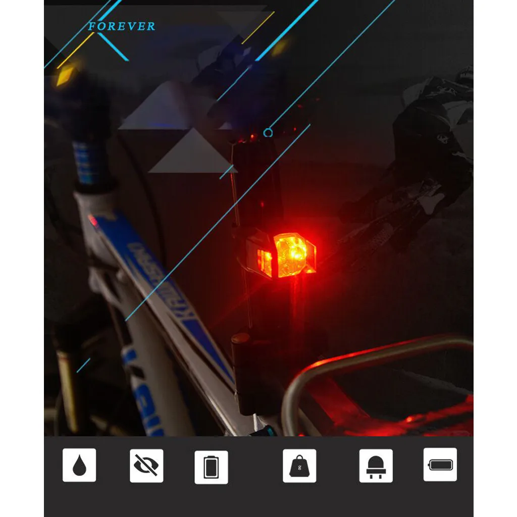 Велосипед Велоспорт светильник s Водонепроницаемый велосипед хвост светильник безопасности Предупреждение светильник велосипедная задняя фара для велосипеда, светильник задний фонарь дропшиппинг Z0513