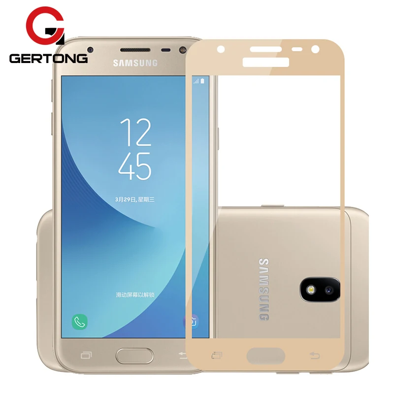 

GerTong Full Cover Colorful Tempered Glass Screen Protector For Samsung Galaxy A3 A5 A7 2017 2016 J3 J5 J7 EU Prime S6 S7 Film