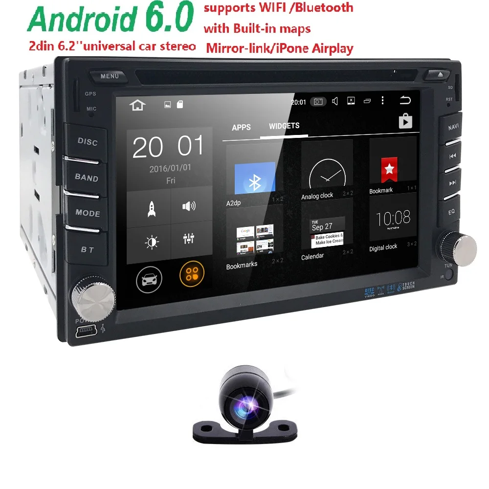 

Quad Core Car Electronic autoradio 2din android 6.0 car dvd player stereo GPS Navigation WIFI+Bluetooth+Radio+3G+TV (Option)